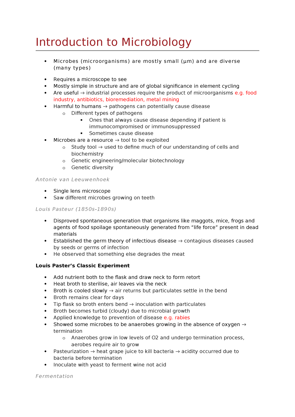 Microbiology Notes - Introduction To Microbiology Microbes ...