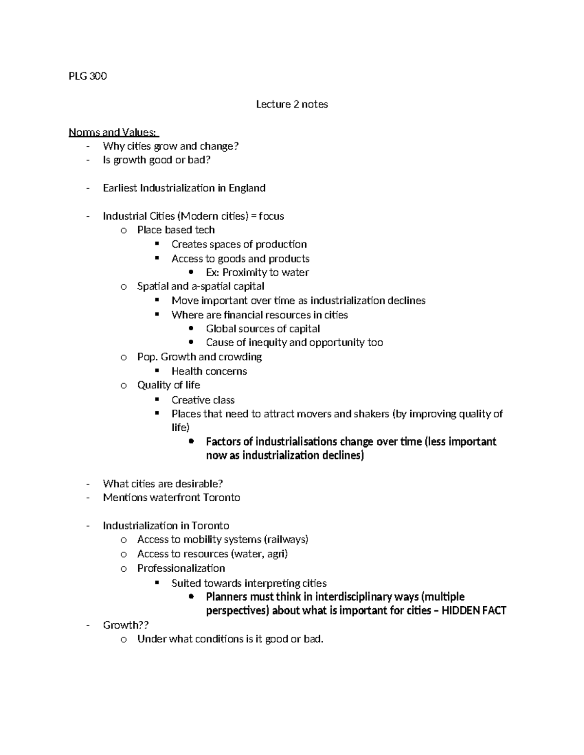 PLG 300 Lecture Note 2 - PLG 300 Lecture 2 notes Norms and Values: Why ...