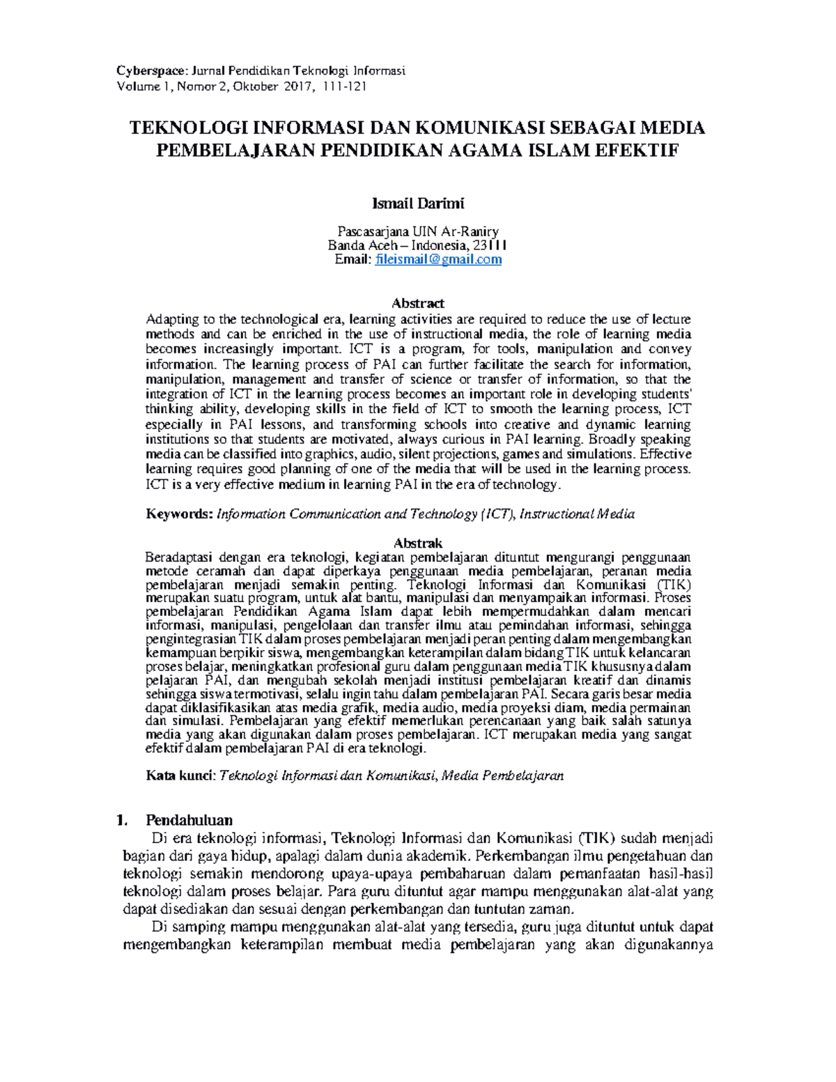 2030 4139 1 PB - Materi - Cyberspace: Jurnal Pendidikan Teknologi ...