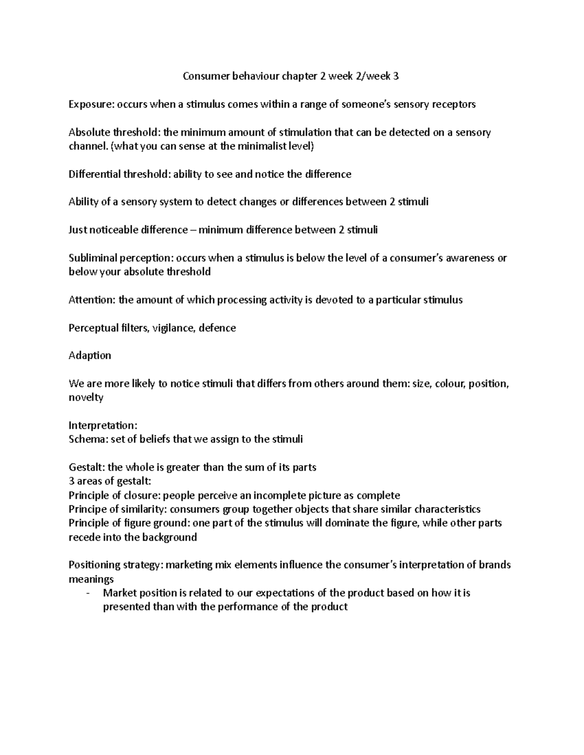 Consumer behaviour chapter 2 week 2 - Consumer behaviour chapter 2 week ...