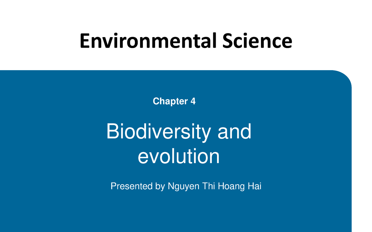 ES-Chapter-4 - Chap 4 - environmental science - Studocu