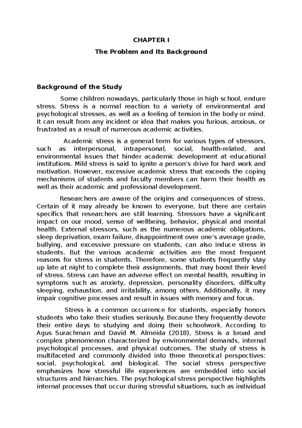 Practical research Chapter 1 - CHAPTER I The Problem and Its Background ...
