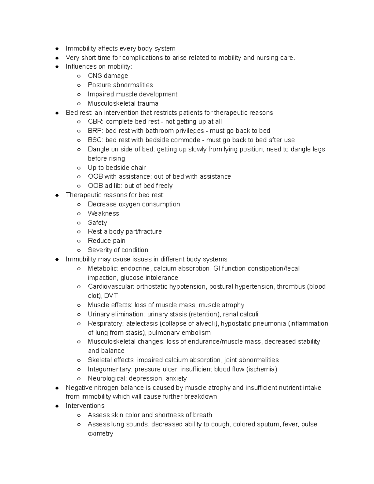 Foundations - Mobility Issues Study Guide - Immobility affects every ...