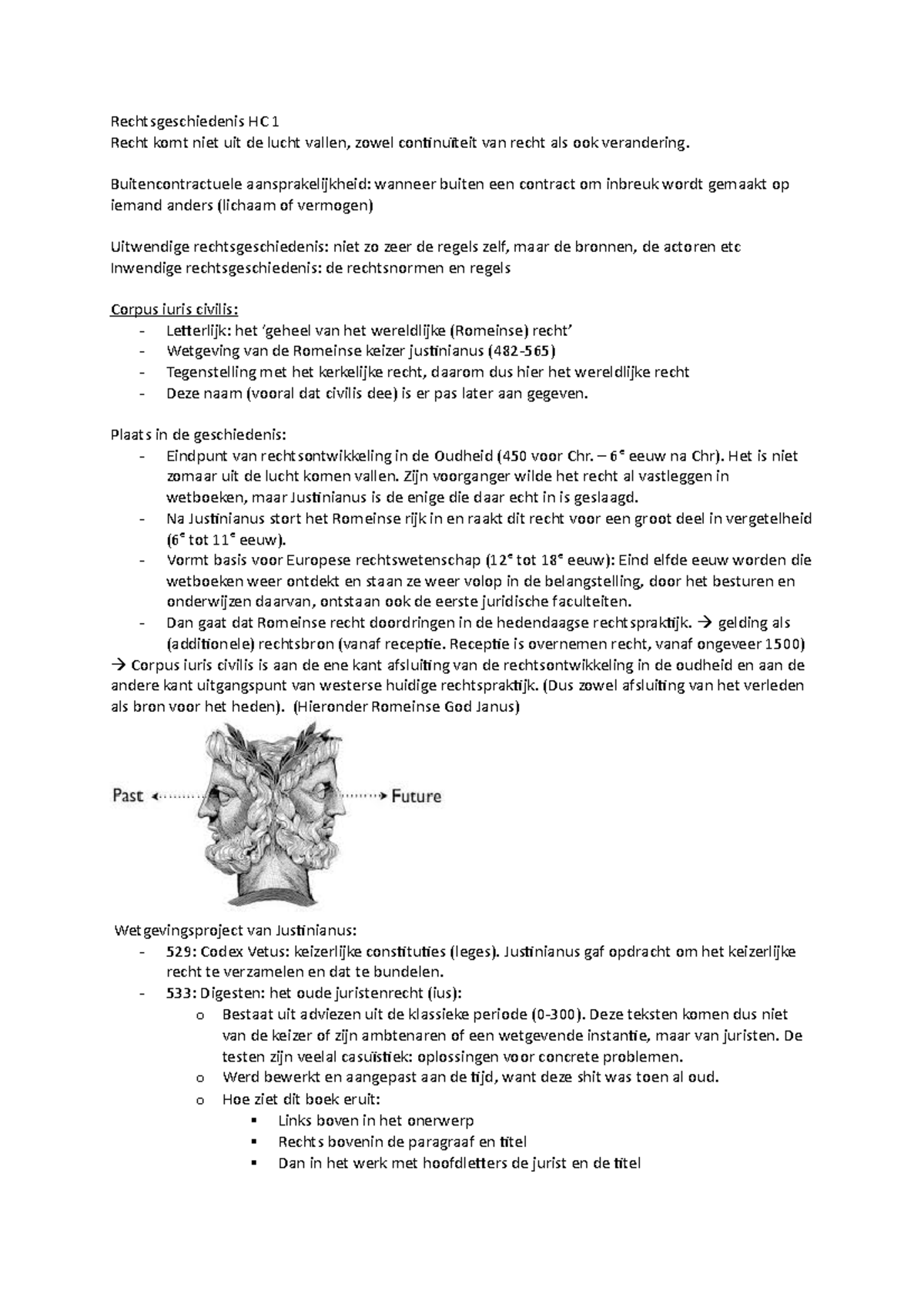 Rechtsgeschiedenis HC 1 - Buitencontractuele Aansprakelijkheid: Wanneer ...