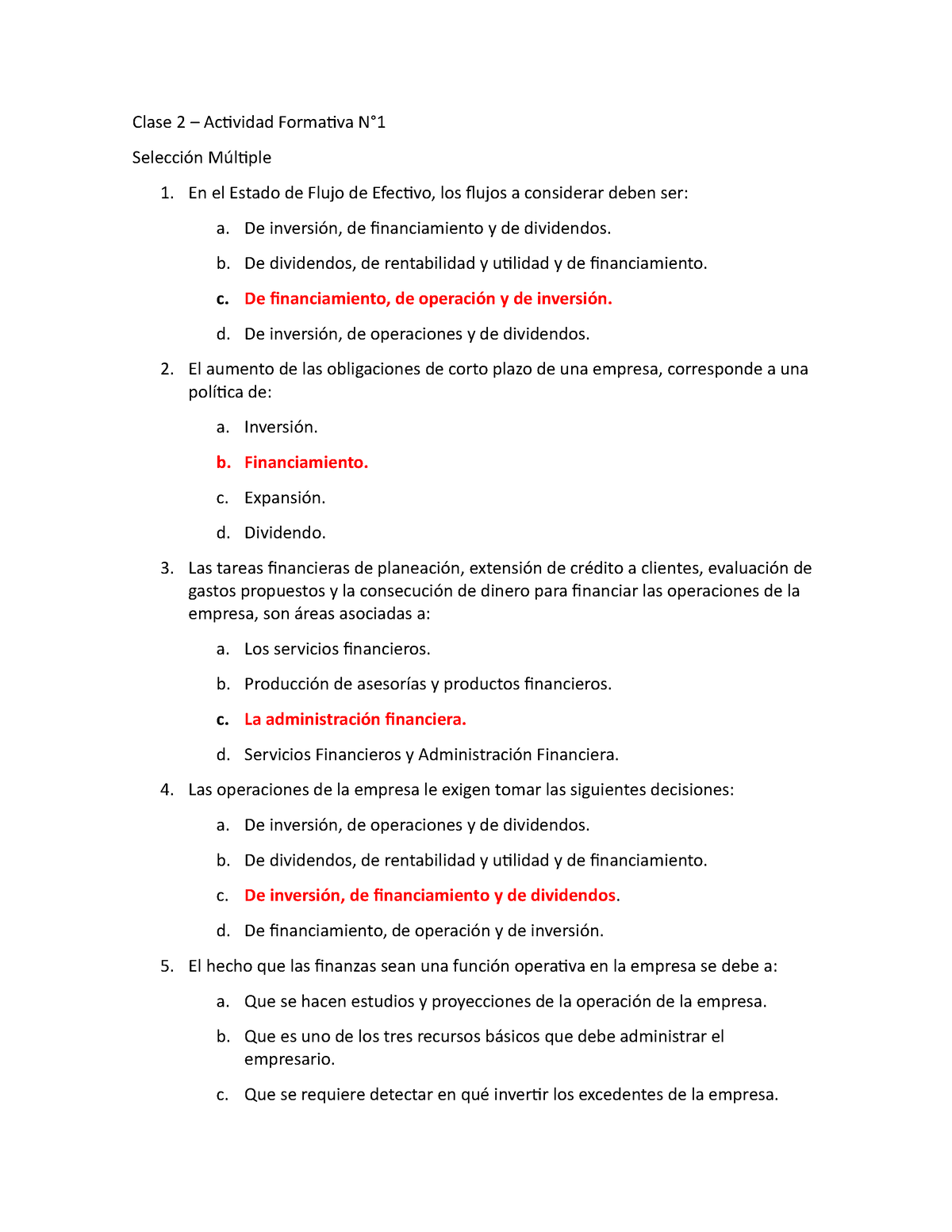 Actividad Formativa 1 Con Respuesta - Clase 2 – Ac琀椀vidad Forma琀椀va N ...