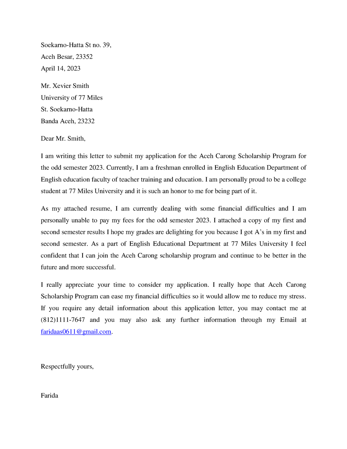 2 Application Letter(farida - Writing Business English Letters 