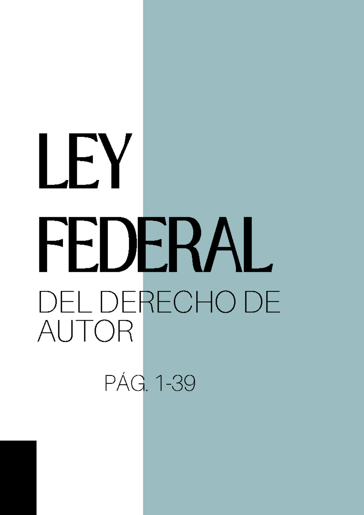 LEY Federal DEL Derecho DE Autor (Primera parte) - LEY FEDERAL DEL ...