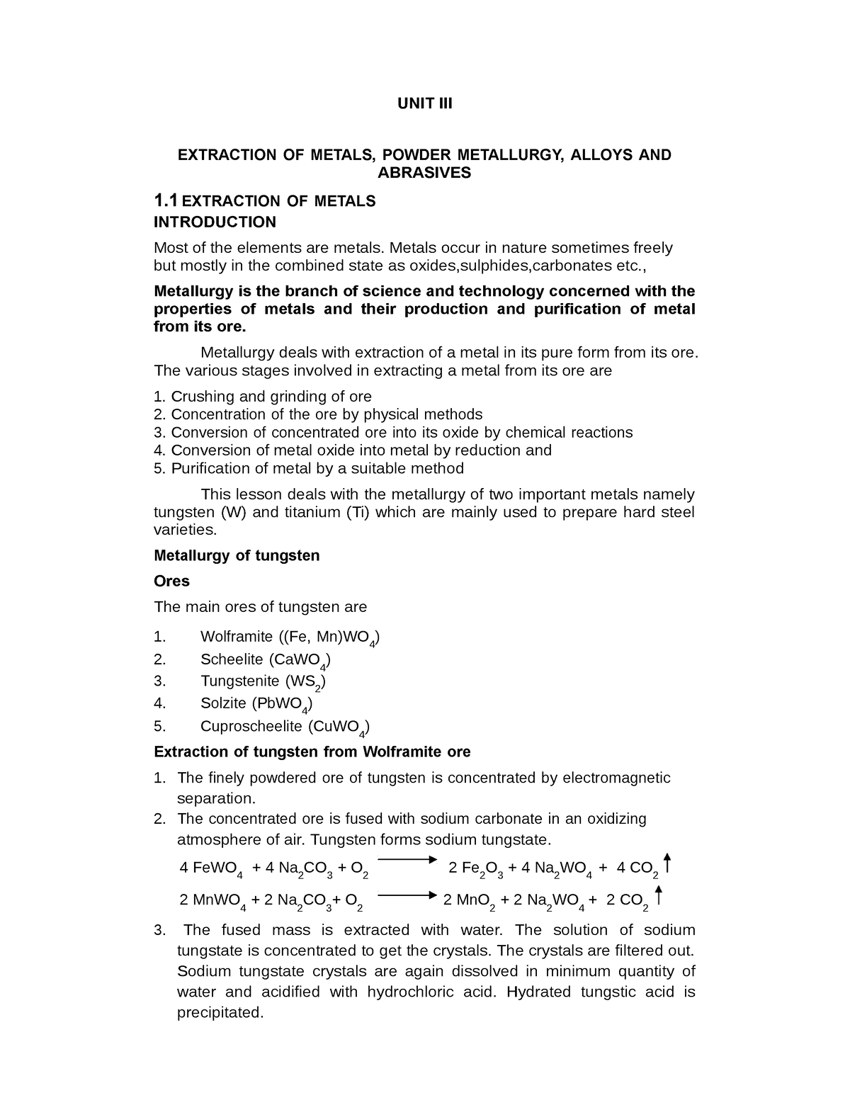 enigineering-chemisrty-sem-ii-extraction-of-metals-powder