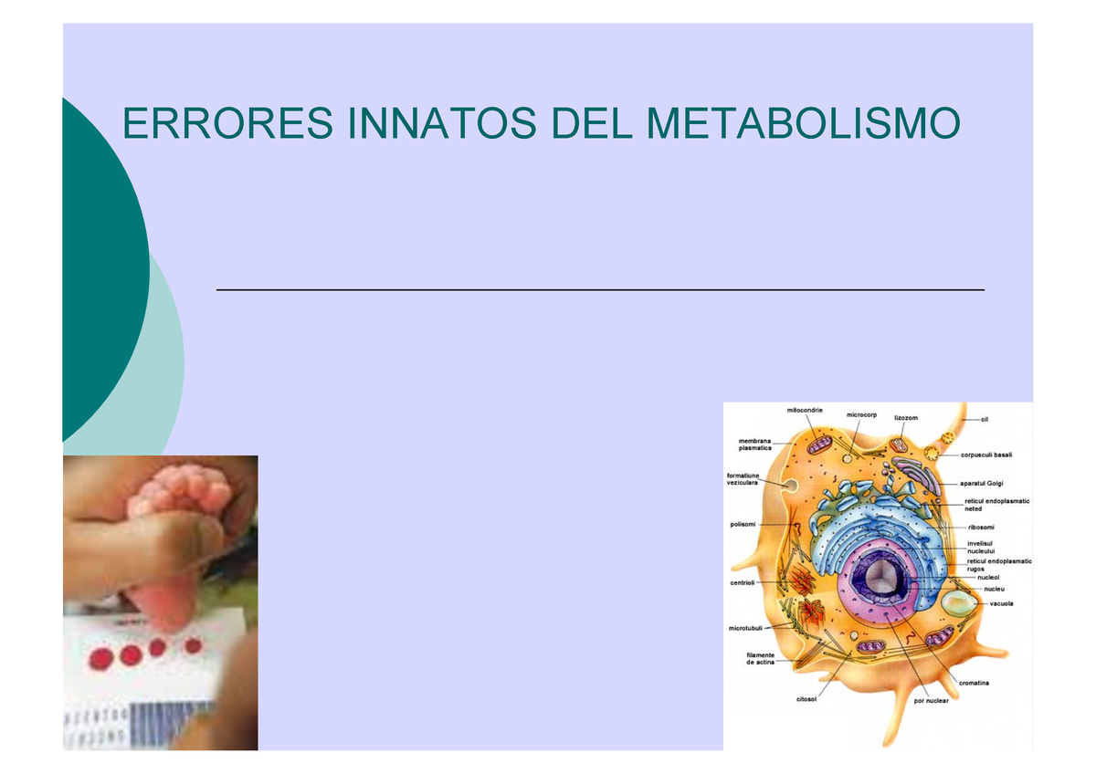 Errores Innatos Del Metabolismo Errores Innatos Del Metabolismo Introducci N Ecm Enfermedades