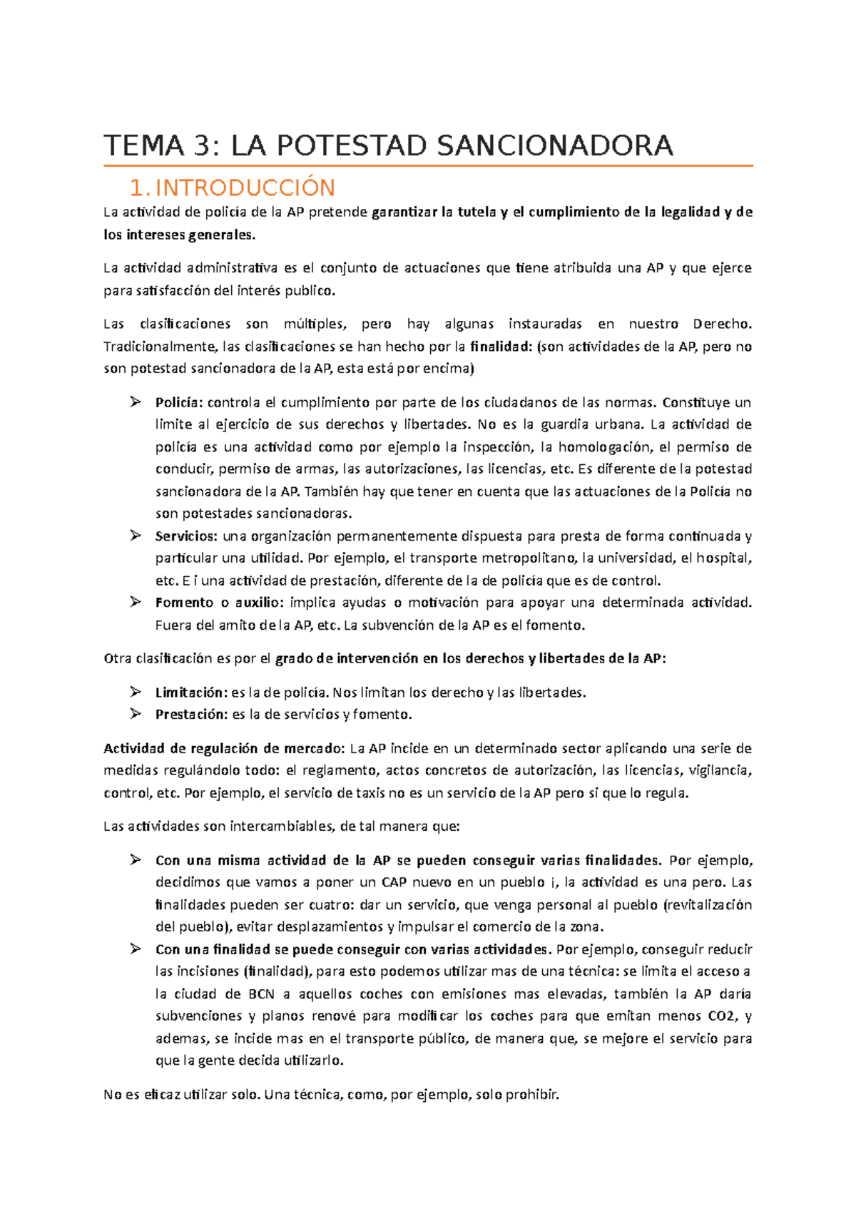 TEMA 3 LA Potestad Sancionadora - TEMA 3: LA POTESTAD SANCIONADORA 1ÓN ...