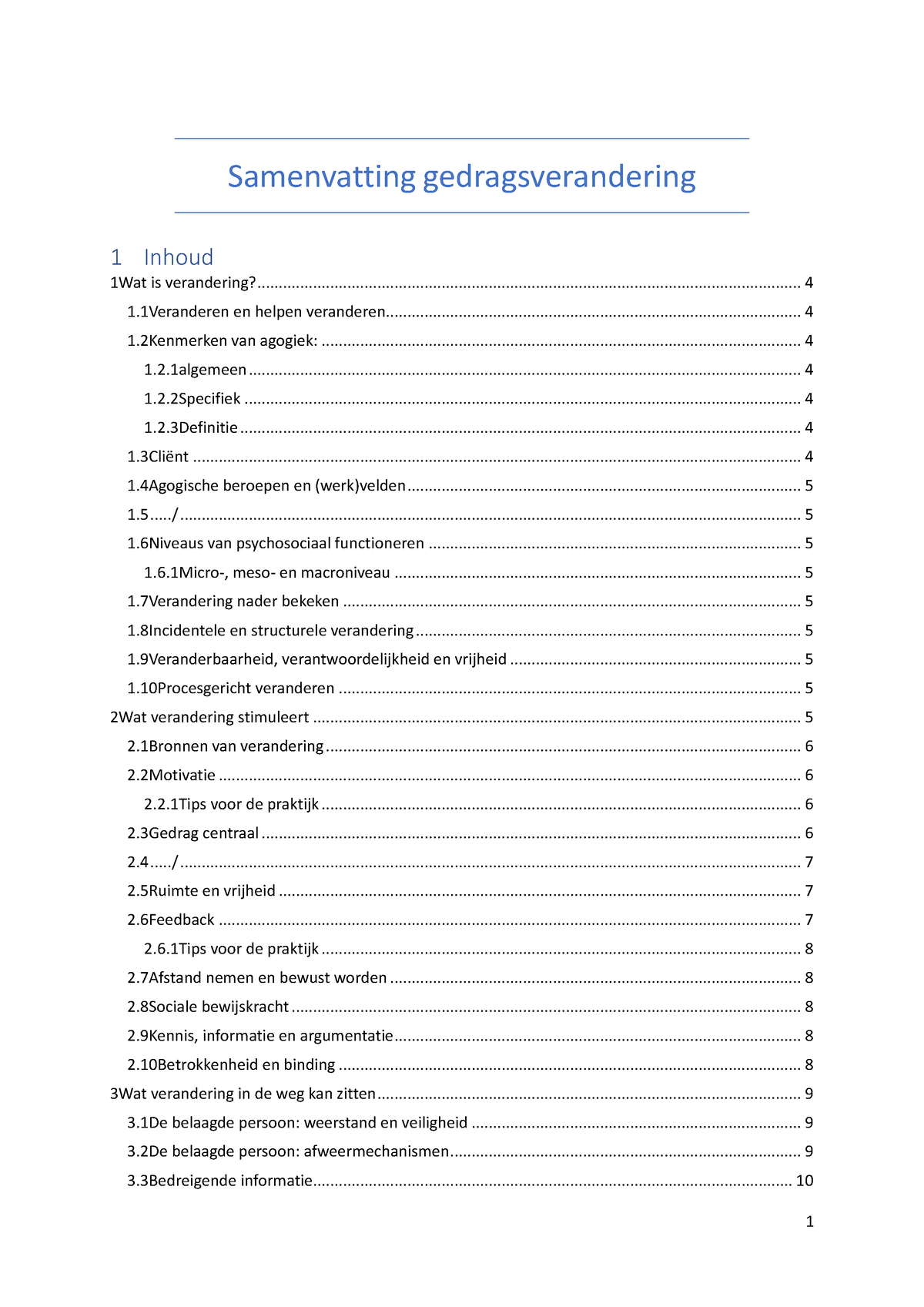 Samenvatting Gedragsverandering - Samenvatting Gedragsverandering 1Wat ...