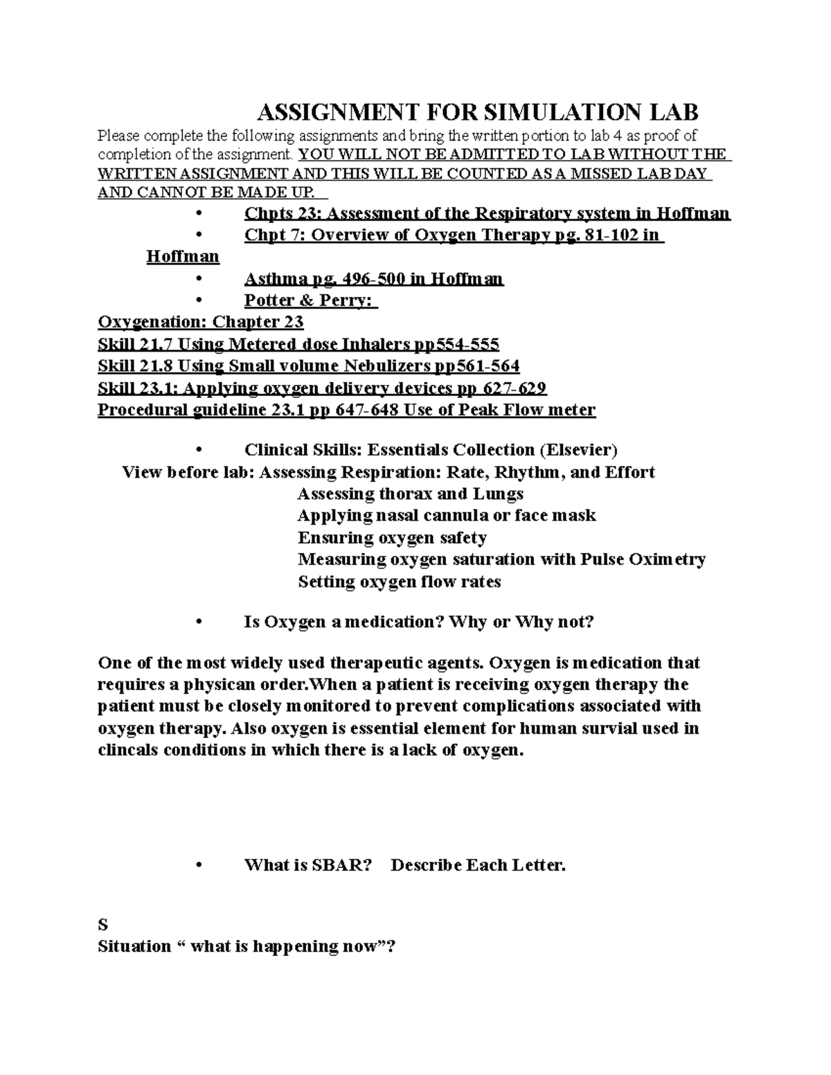 Assignment FOR Simulation LAB completed - ASSIGNMENT FOR SIMULATION LAB ...