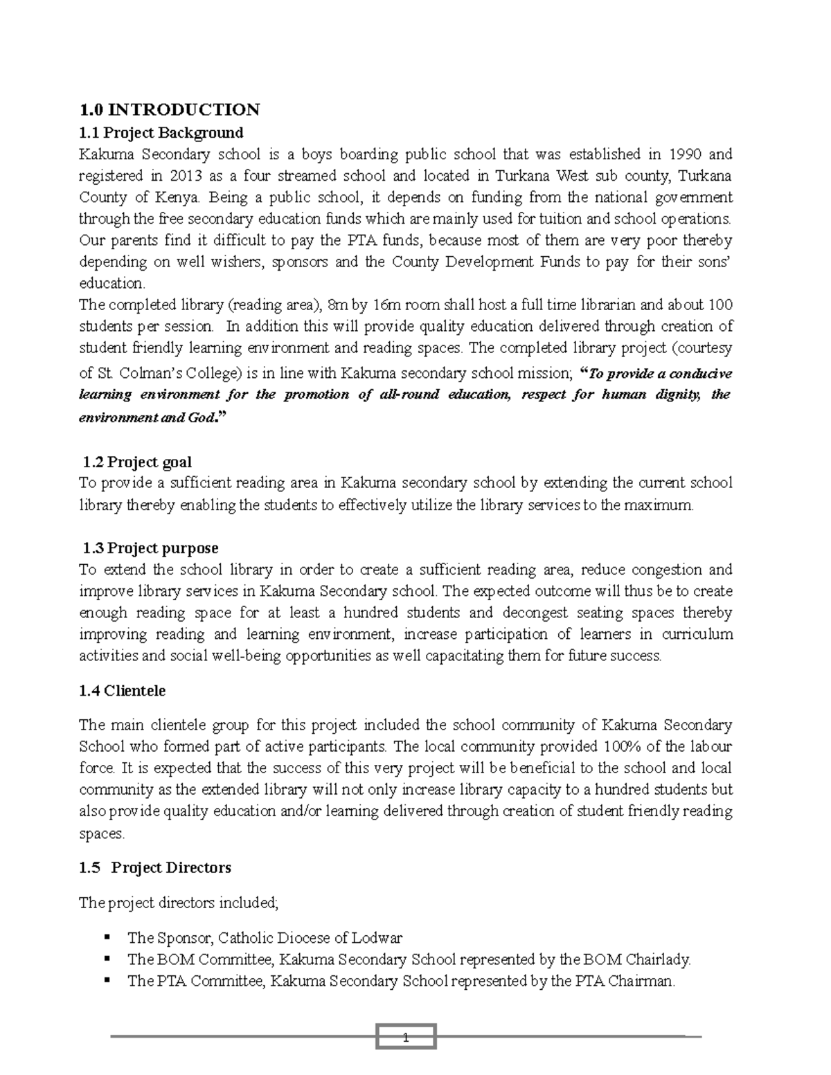 Library Report - jashfkjahfkjasf - 1 INTRODUCTION 1 Project Background ...