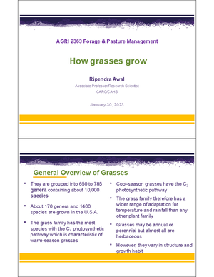 Week - 1.2 Introduction to forages and terminologies and Southern ...