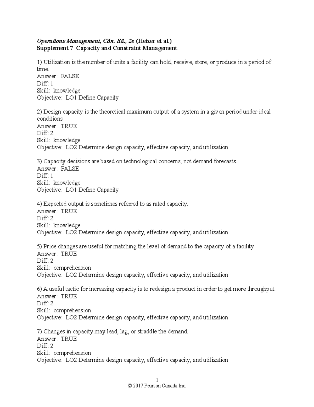 Supplement 7 - Operations Management, Cdn. Ed., 2e (Heizer Et Al ...