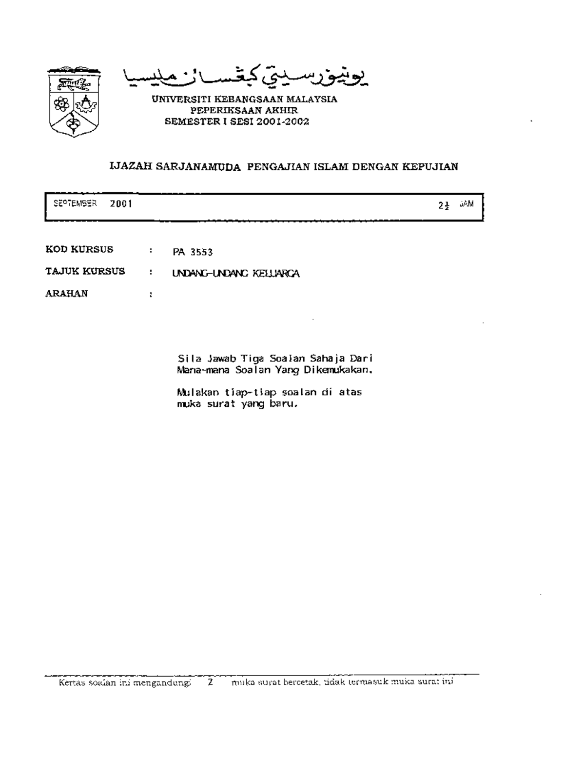 4 - PAST YEAR QUESTION - Criminal Law II - Studocu