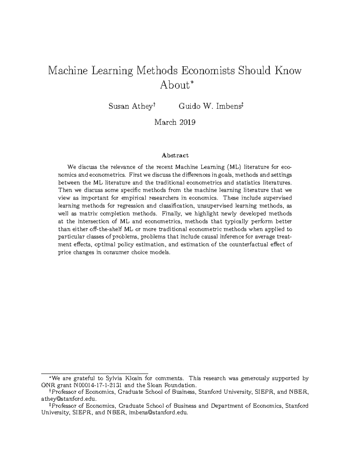 MACHINE LEARNING METHODS THAT ECONOMISTS SHOULD KNOW ABOUT visual data 3