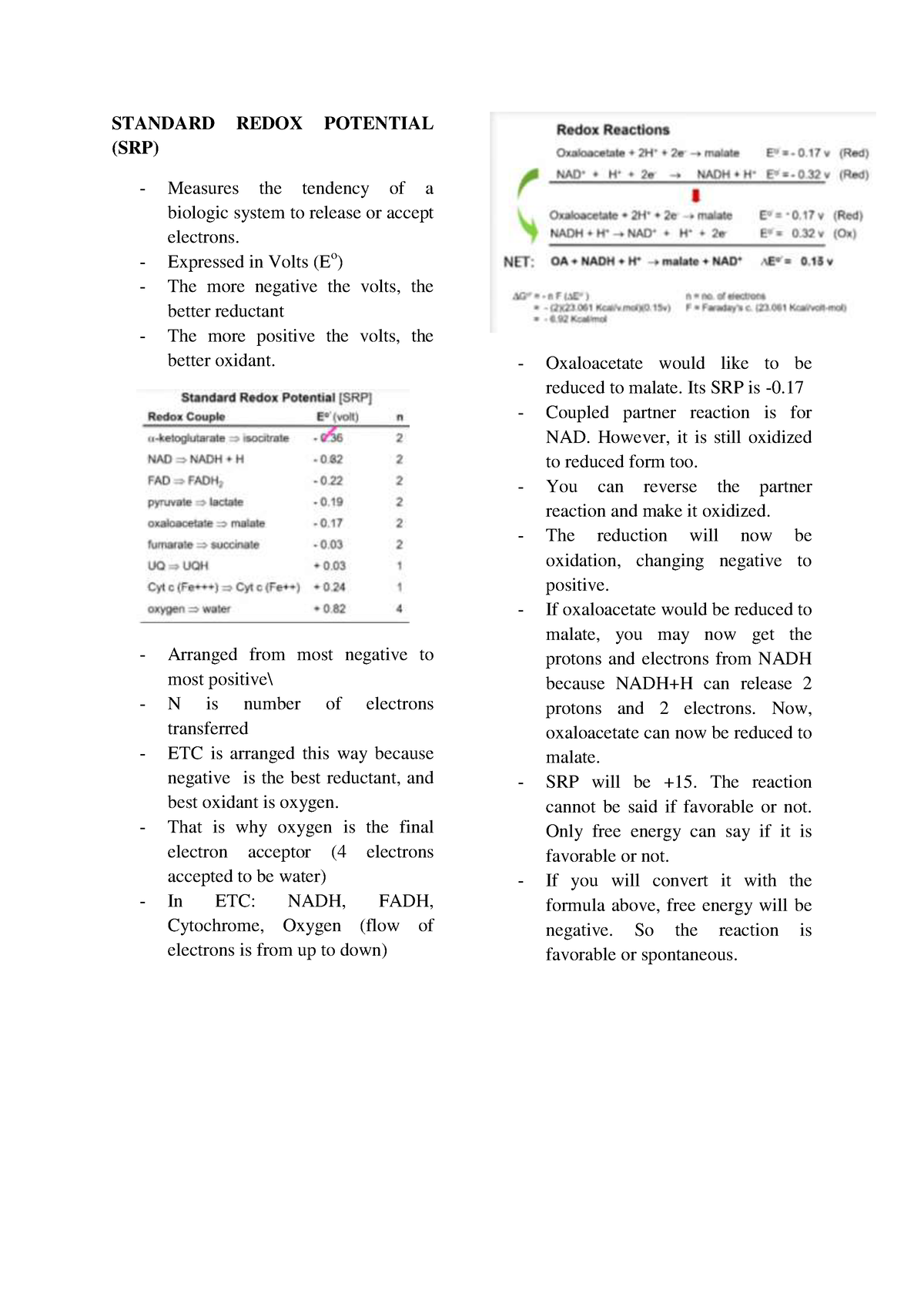 Greater Redox Potential Meaning