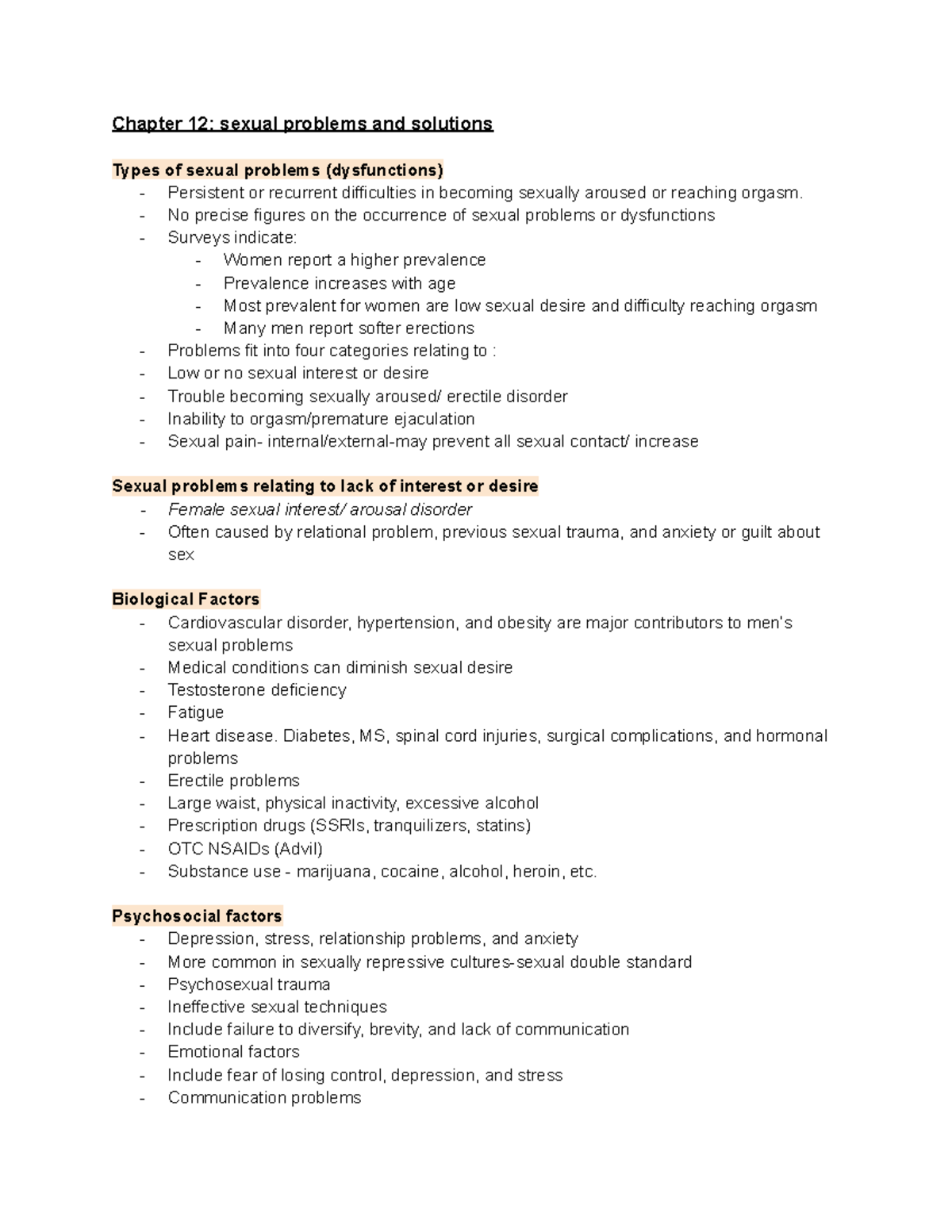 Chapter 12 Sexual Problems And Solutions Chapter 12 Sexual Problems And Solutions Types Of 0115