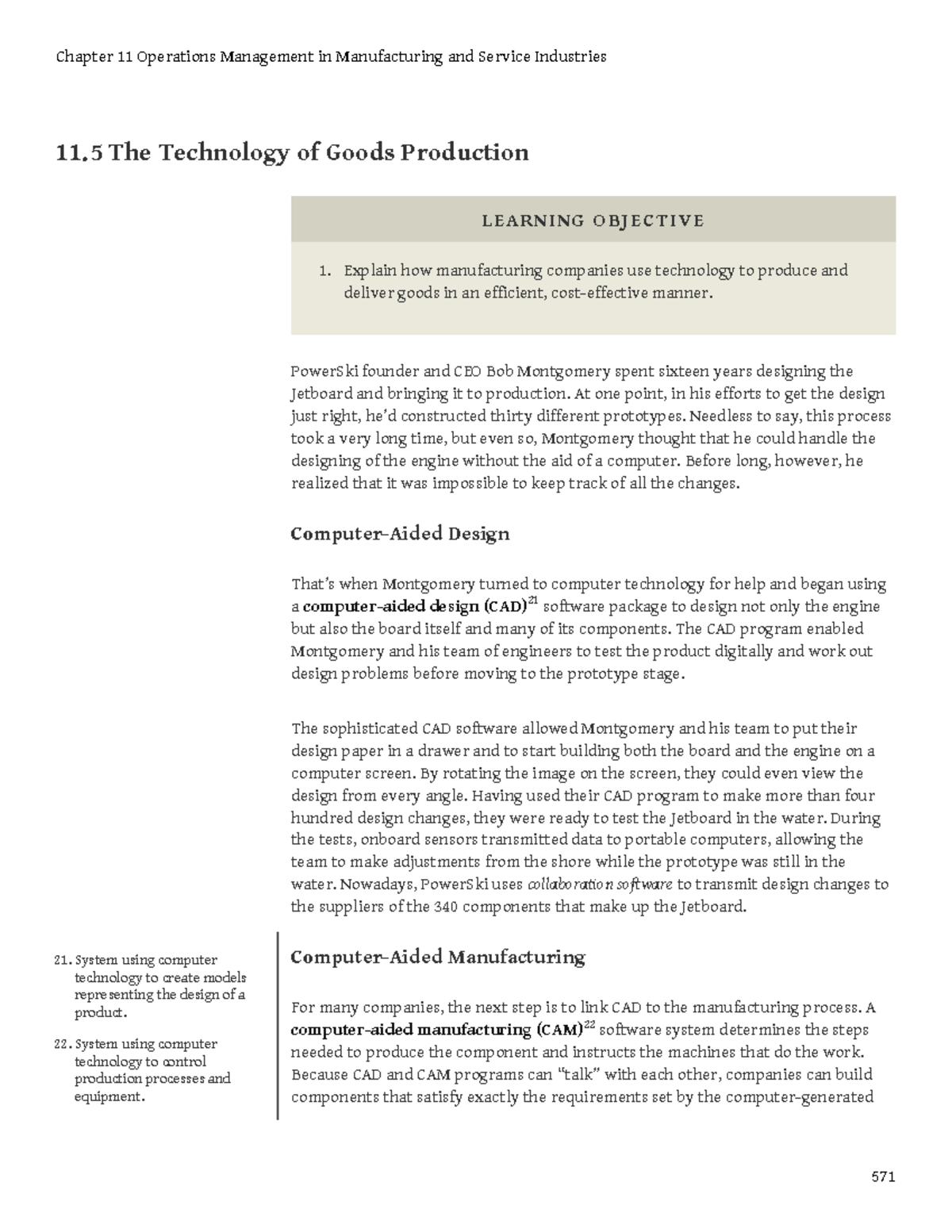 Introduction To Buisness-73 - 11 The Technology Of Goods Production L E ...