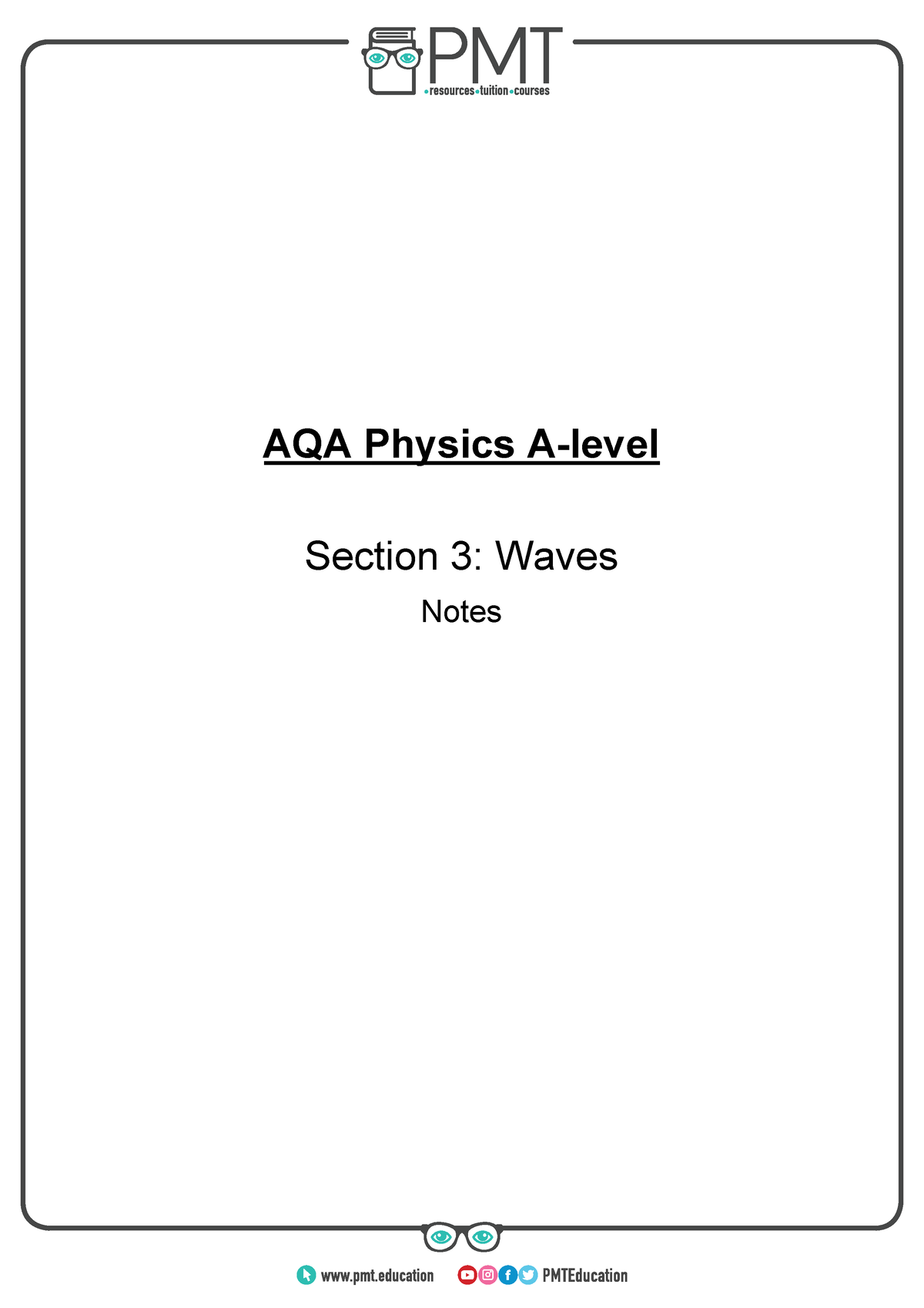 Httpspmt.physicsandmathstutor.comdownload Physics A-level Notes AQA 03 ...