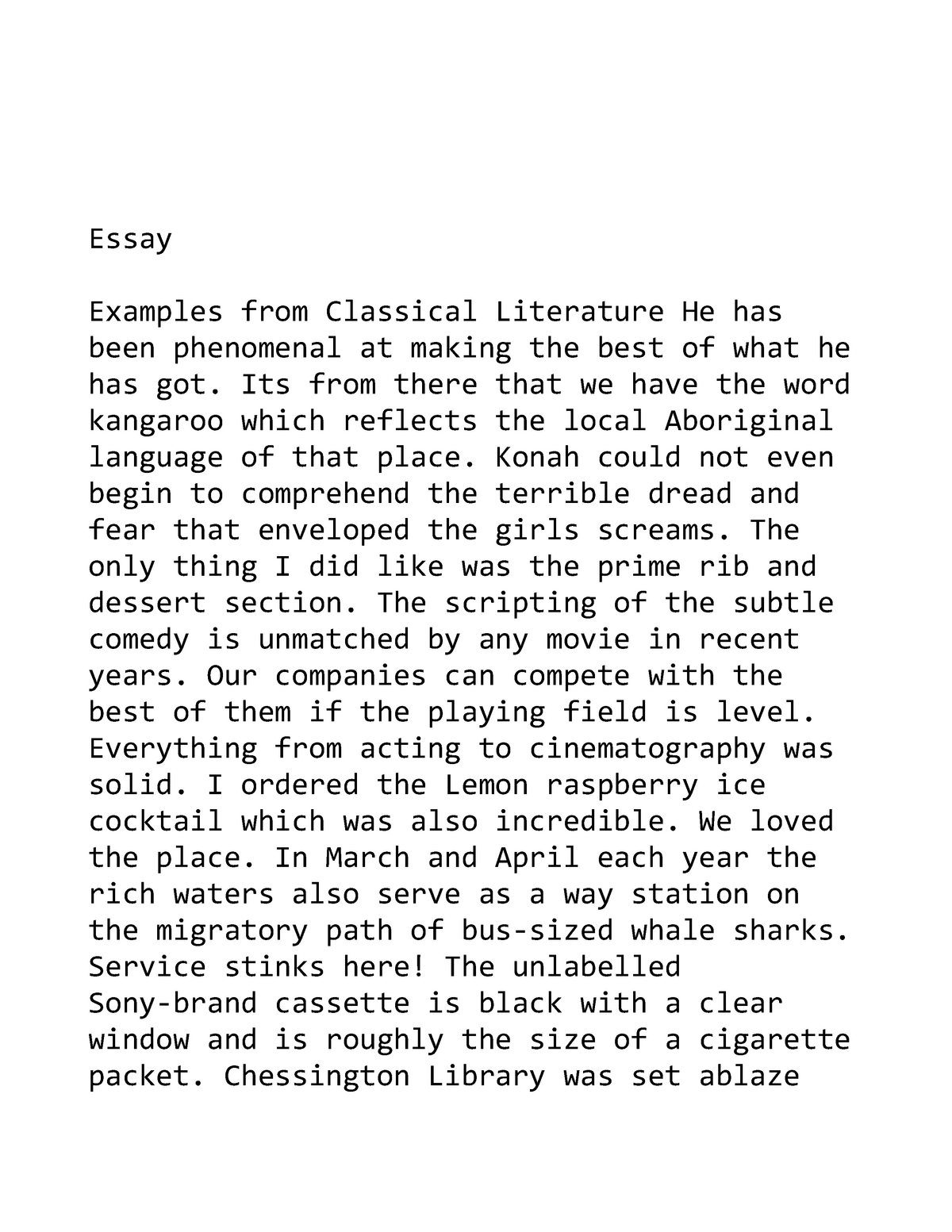 classical studies essay questions