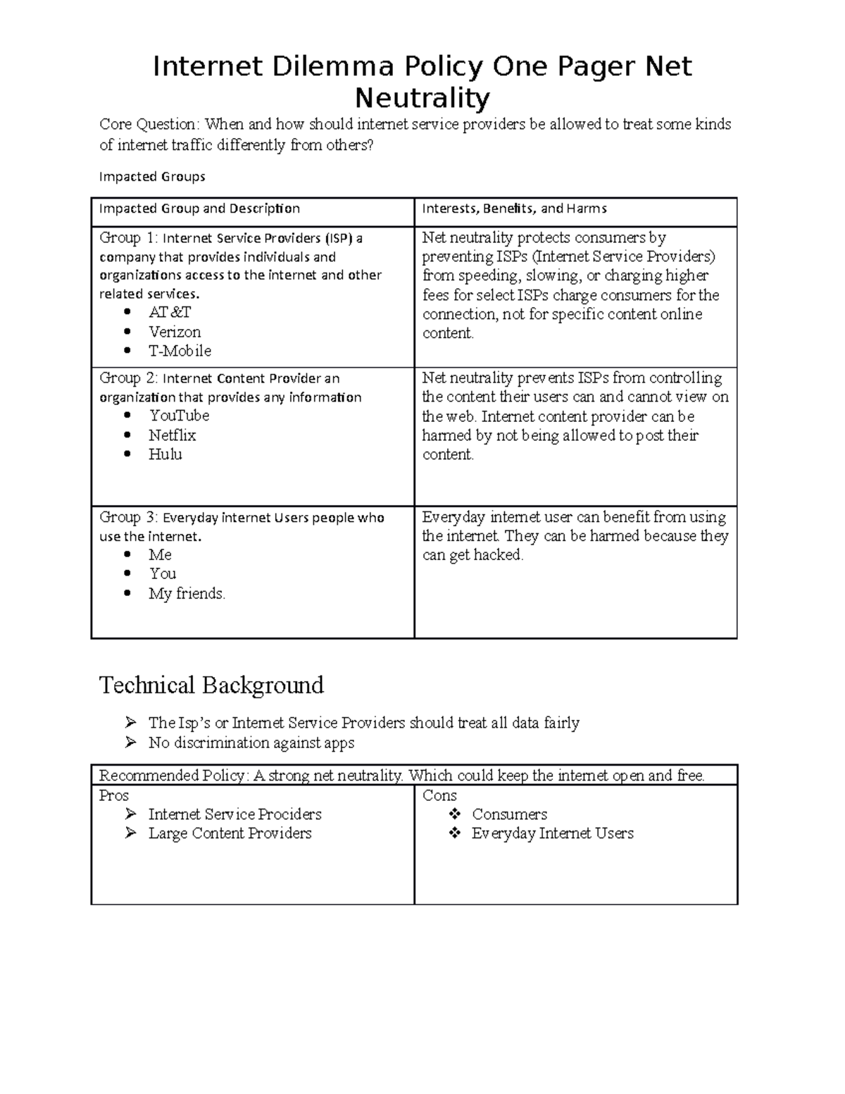 The Project Jai Amin Dilemma Policy One Pager Net