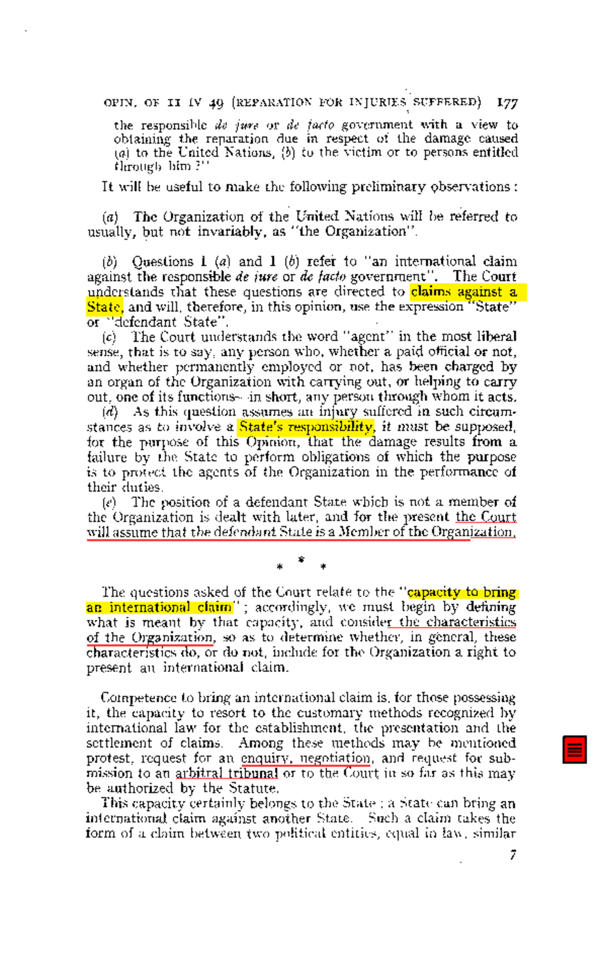 Excerpt Reparations for Injuries gemarkeerd - the responsible de jure ...
