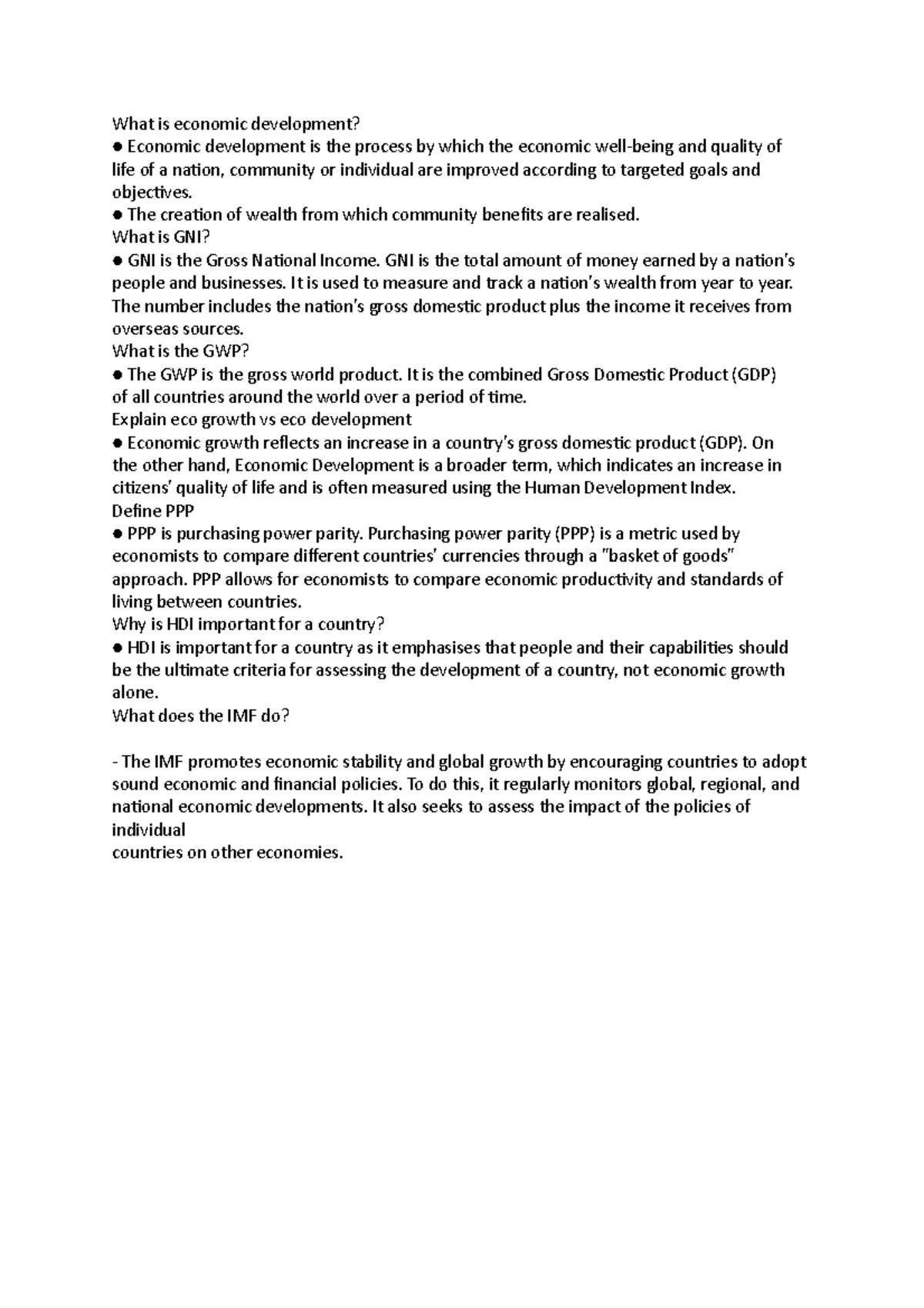 GWP - Answers to questions and information on GWP - What is economic ...