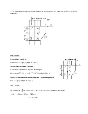 Plastic Design -Adv. Steel Structure - Solution, The factored loads of ...