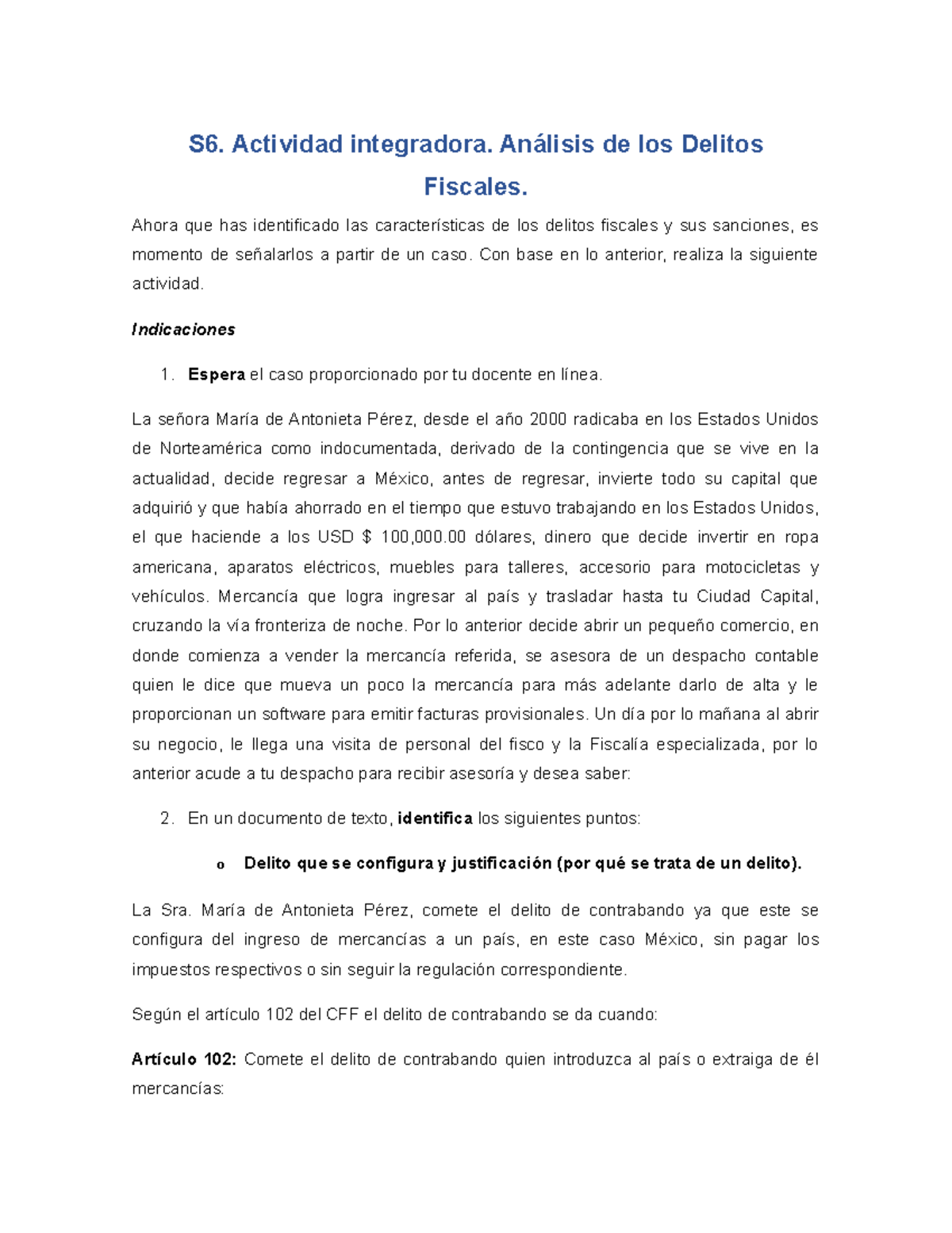 M13 U3 S6 A3 GAMA M13 U3 S6 A3 GAMA S6 Actividad integradora Análisis de los Delitos