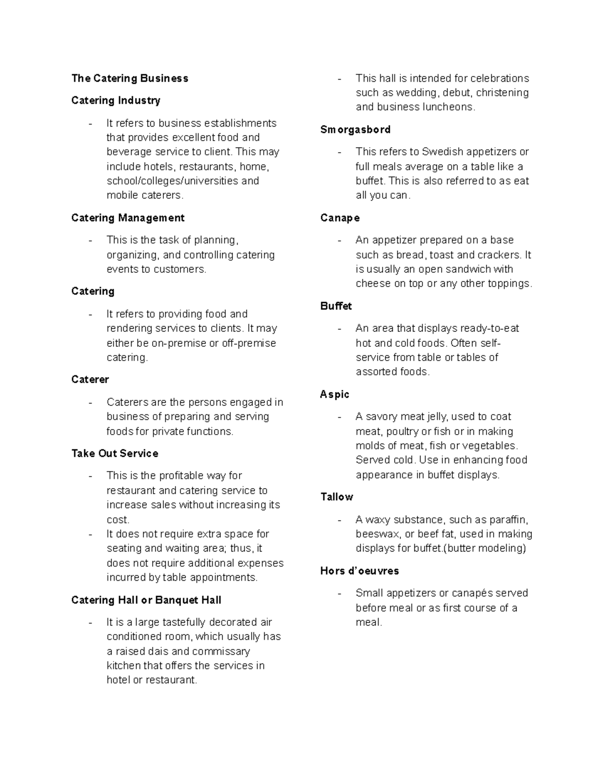 catering and banquet management - The Catering Business Catering ...