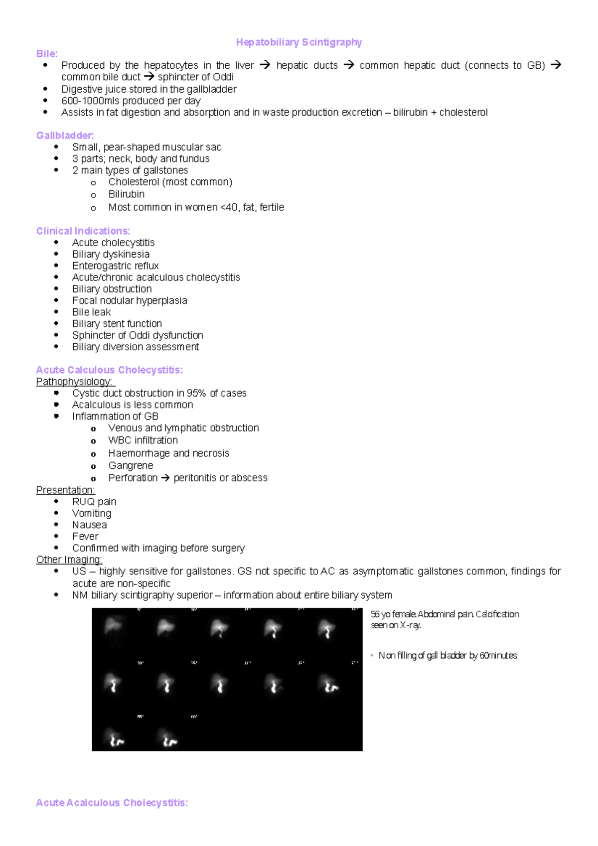 NM 2 Exam Revision Hepatobiliary Scintigraphy Bile Produced by the