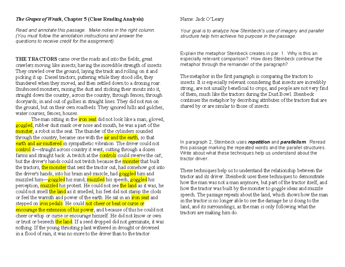 Copy of Copy of gow tractors close reading chapter 5 The Grapes of