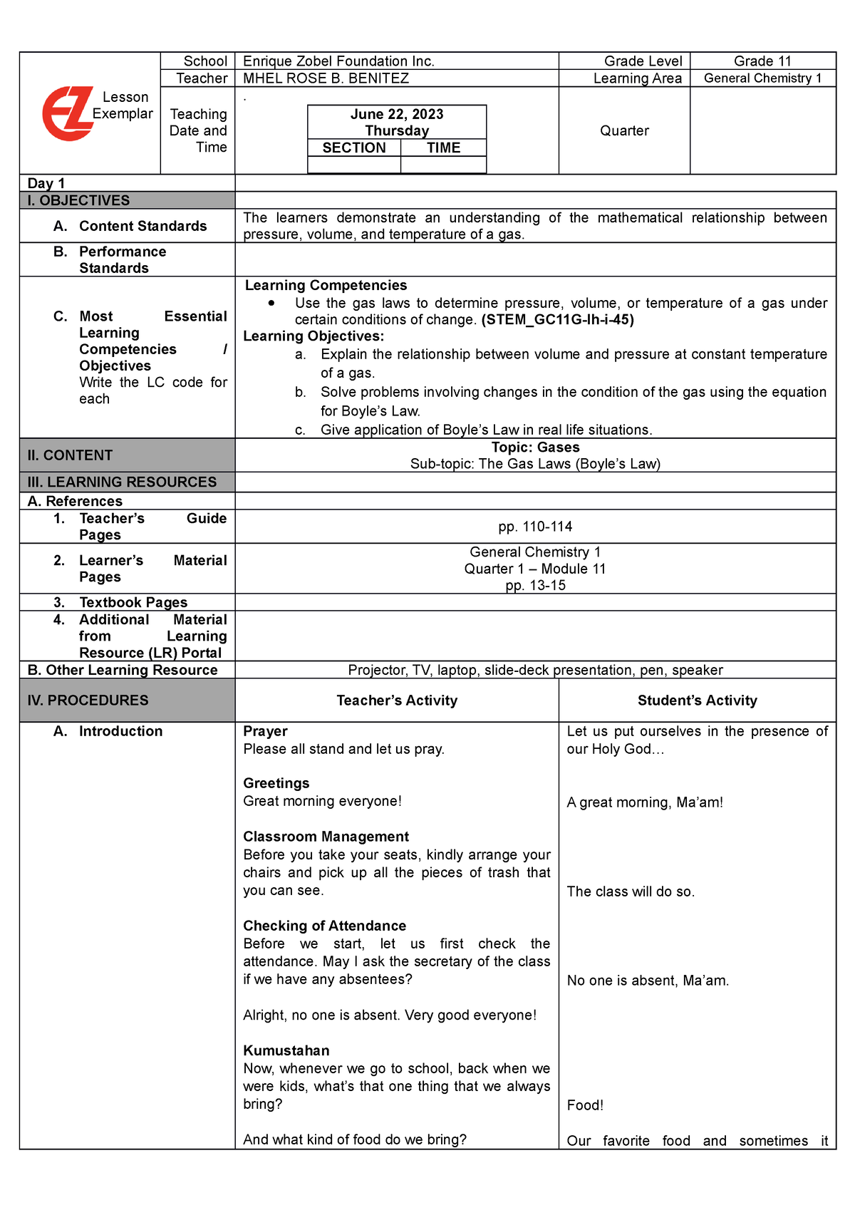 DLP- June 22, 2023 - kajsndalksnd askndk - Lesson Exemplar School ...