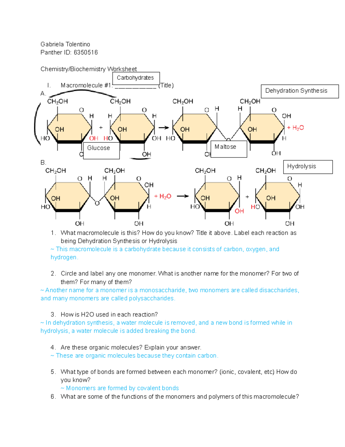 In-Class Assignment Chemistry-Bio Chemistry - Gabriela Tolentino ...