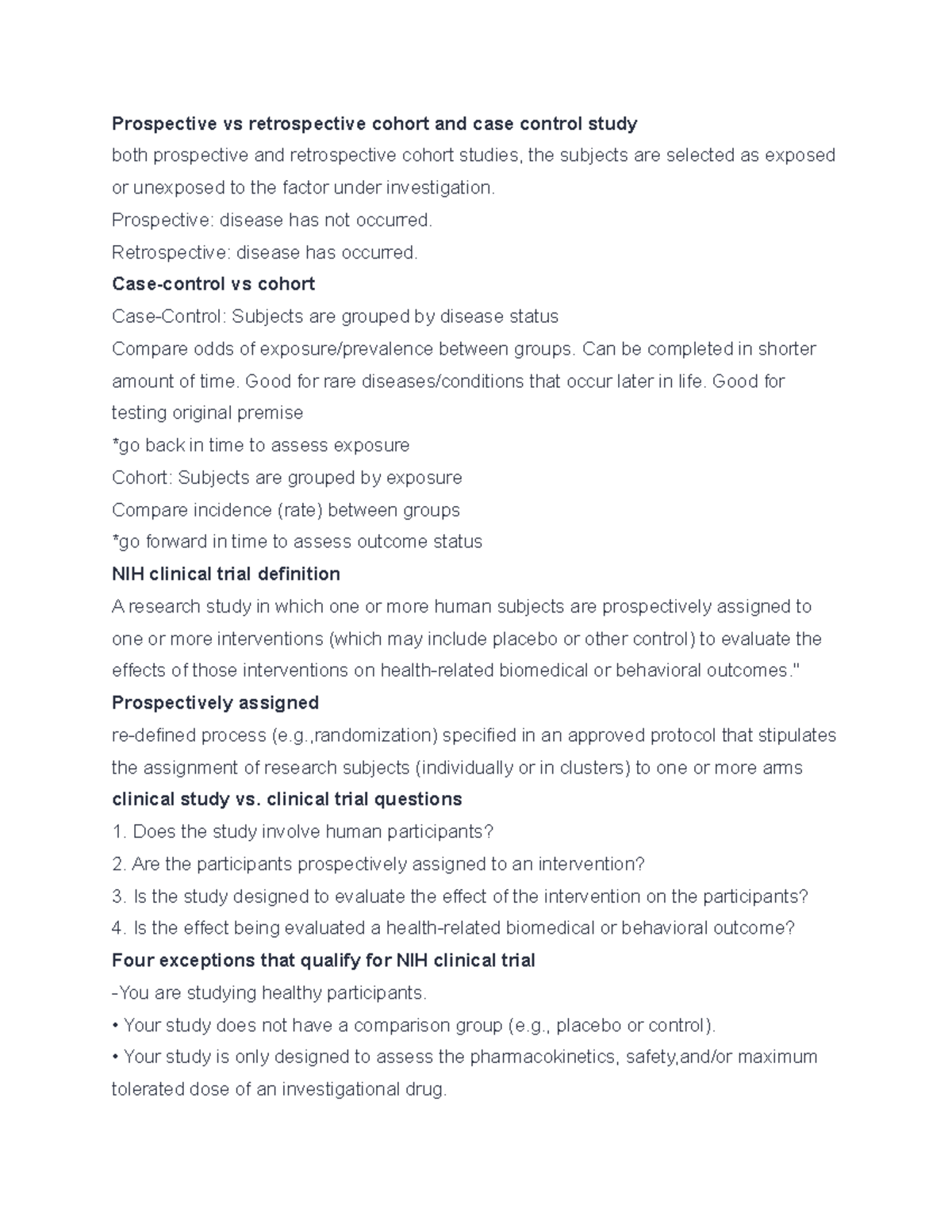 An Nguyen - BIO 500 Part 4 - Prospective vs retrospective cohort and ...