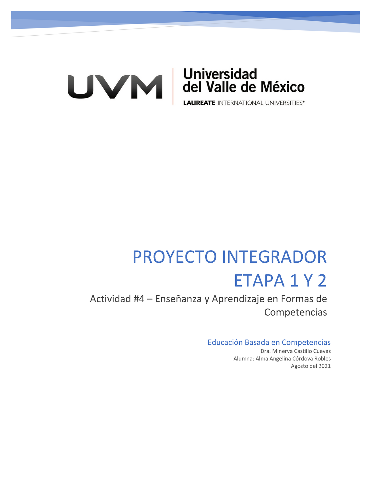 Proyecto Integrador Etapa Estrategias De Aprendizaje PROYECTO INTEGRADOR ETAPA Y