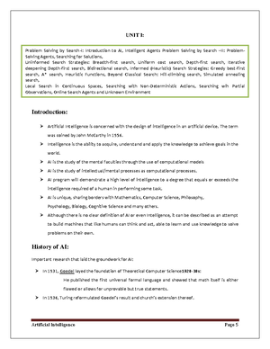 AI&ES-Unit IV - UNIT - 4 Knowledge-Based Agent o An intelligent agent ...