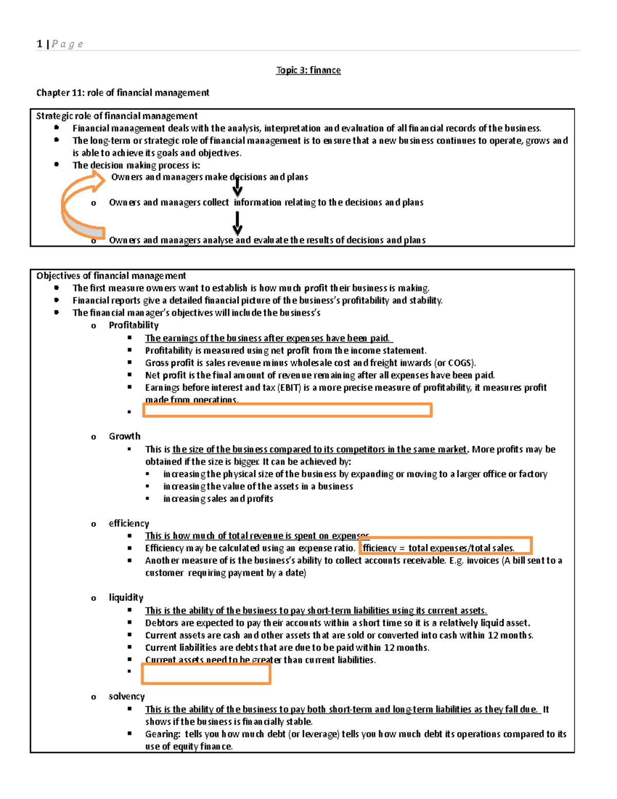 Finance summary good - Topic 3: finance Chapter 11: role of financial ...