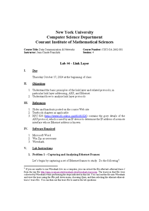 Lab2Application Layer - New York University Computer Science Department ...