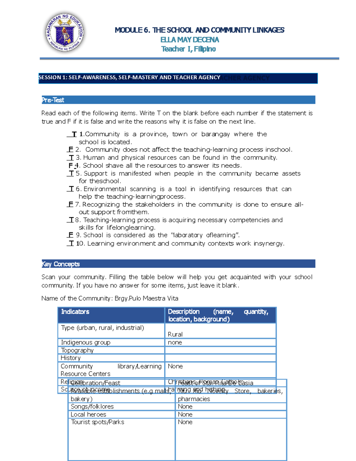 TIP Module-6 - USEFUL EDUC. MATERIAL - ELLA MAY DECENA Teacher I ...