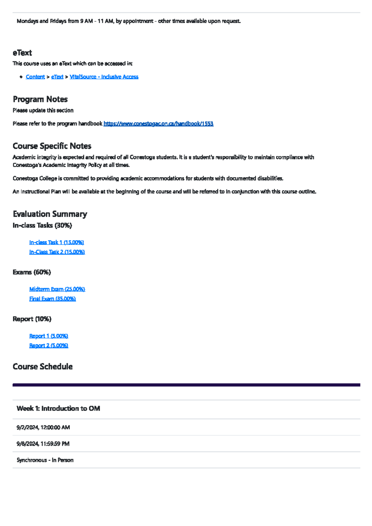 Midterm topics - Instructional plan - Mondays and Fridays from 9 AM 11 ...