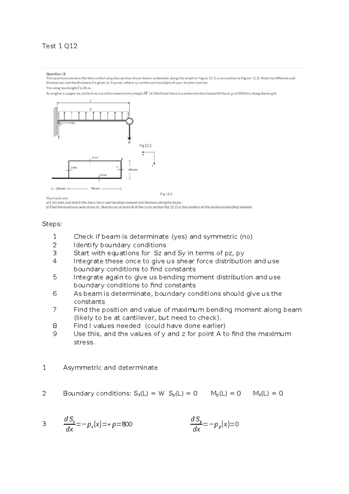 Trial Canvas tests - long question answers - Test 1 Q Steps: 1 Check if ...