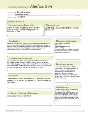 ATI Templates Medication and Diagnostic - ACTIVE LEARNING TEMPLATES ...