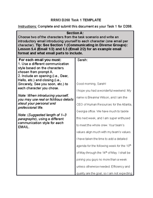 RRM3 TASK 1­ Introductory Messages - RRM3 D268 Task 1 TEMPLATE ...