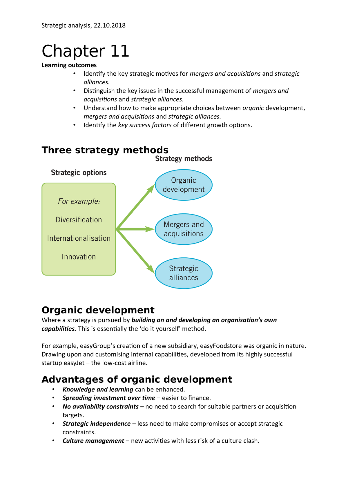 Chapter 11 Strategic Analysis øaadm3100 Oslomet Studocu - 