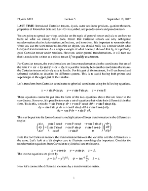 Physics 6303 - Lec 7 - Lecture notes 7 - Physics 6303 Lecture 7 ...