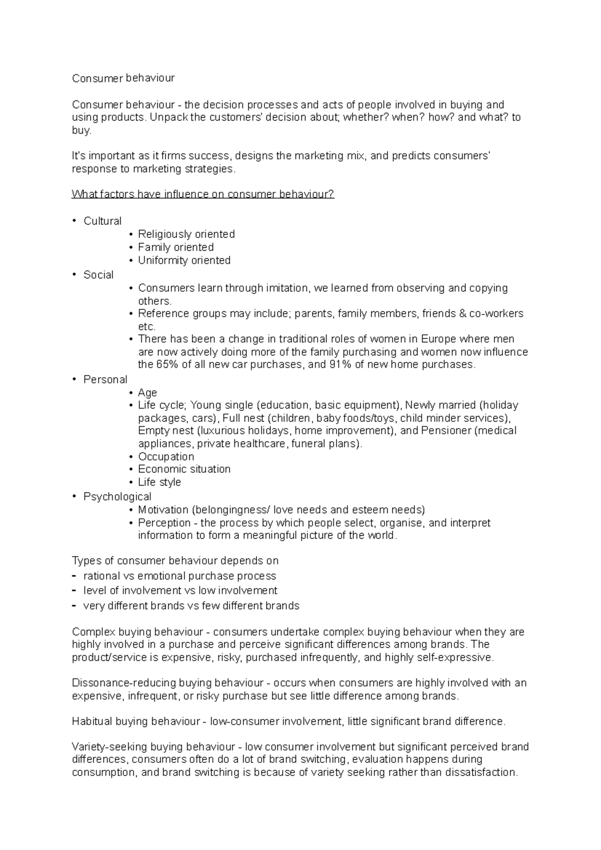 Consumer behaviour Consumer behaviour Consumer behaviour the