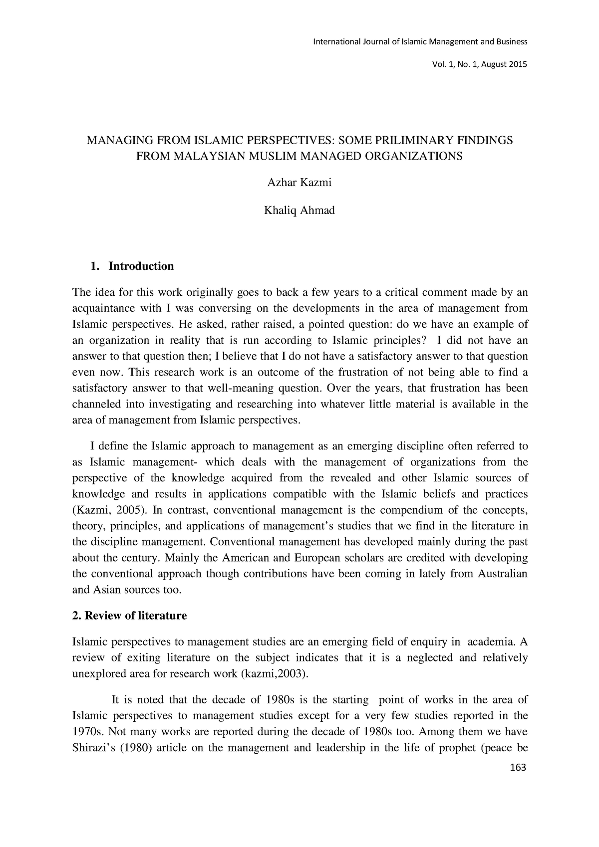 Article MGA Article MGA Article MGA Article MGA - Vol. 1, No. 1, August ...